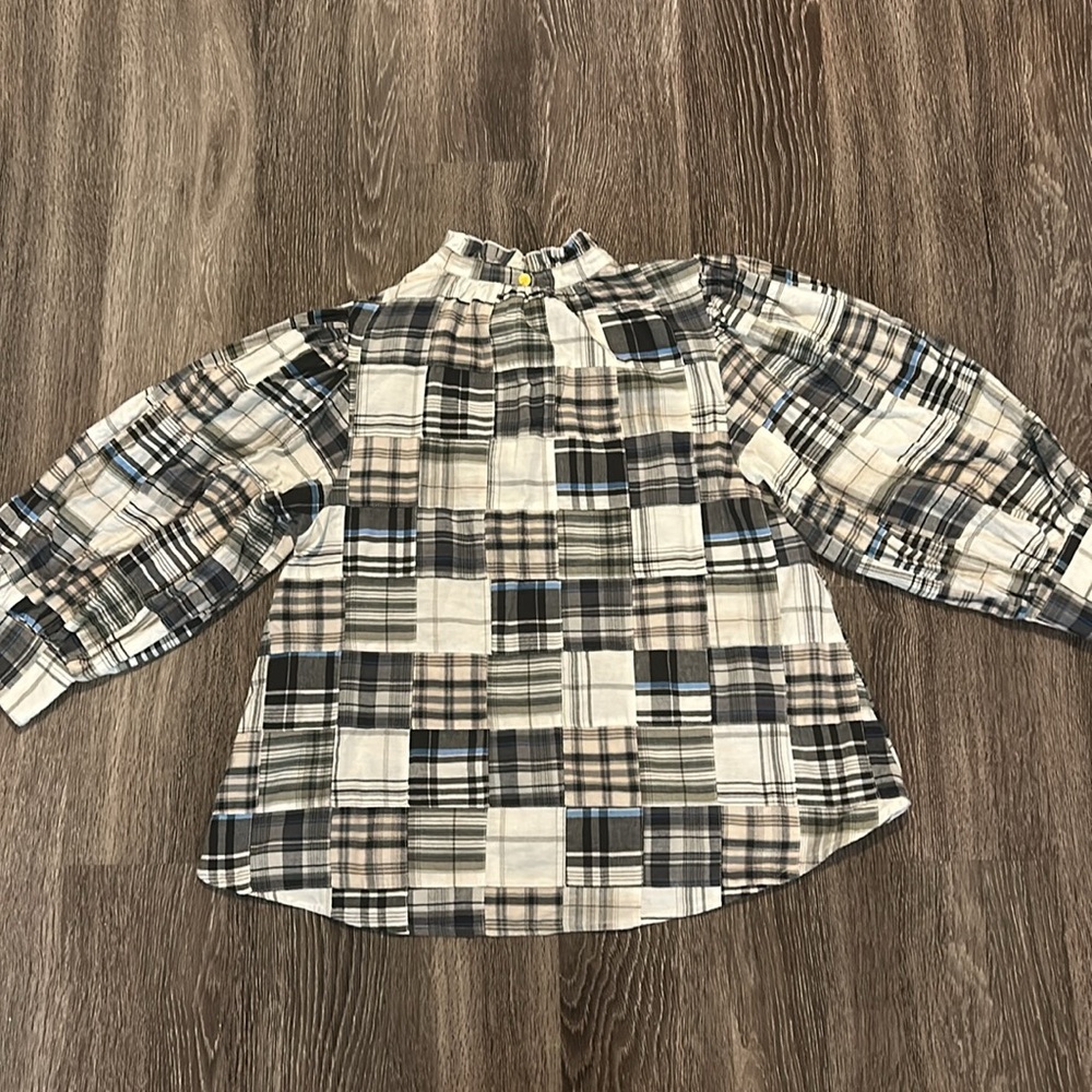 Antik Batik Patchwork Plaid Blouse - image 5